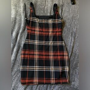 Body-con Plaid Dress
